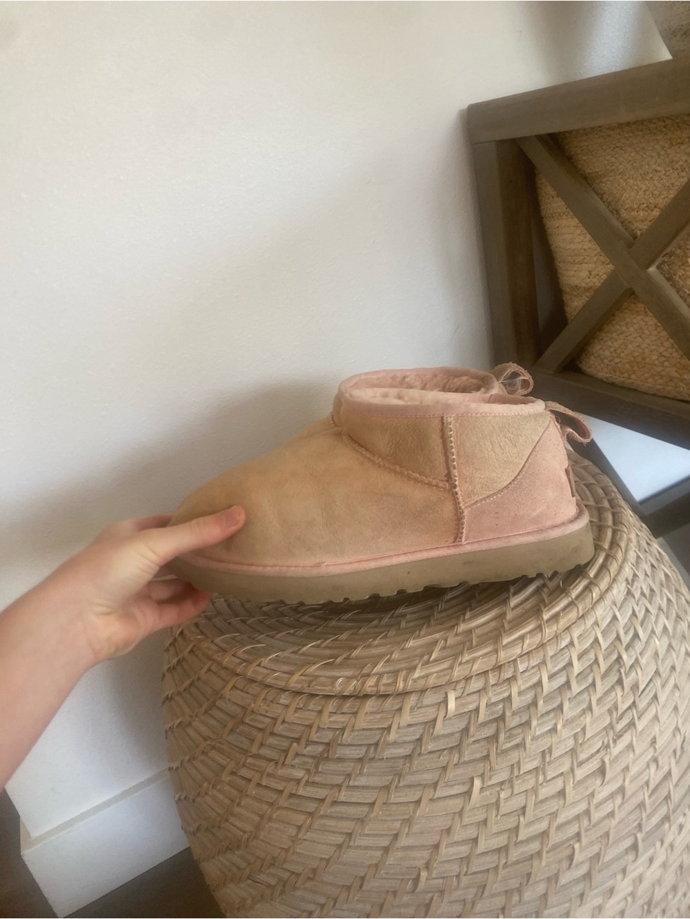 Women’s ugg ultra mini light pink boots